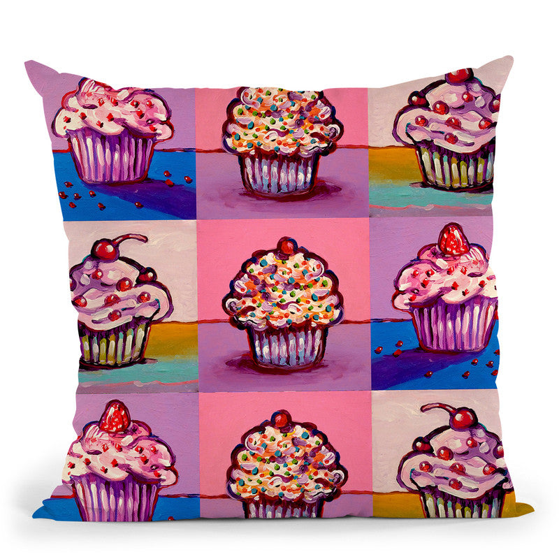 Cupcake Violet Throw Pillow By All About Vibe