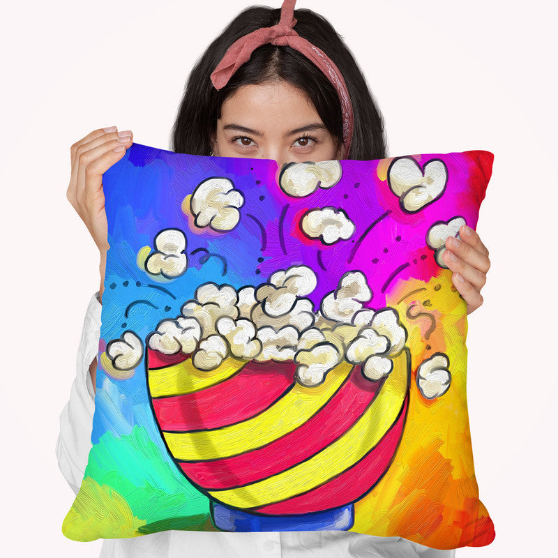 Popcorn Throw Pillow By All About Vibe