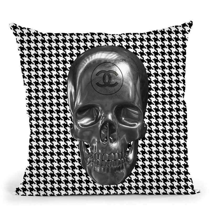 Skull Lv Throw Pillow By Alexandre Venancio