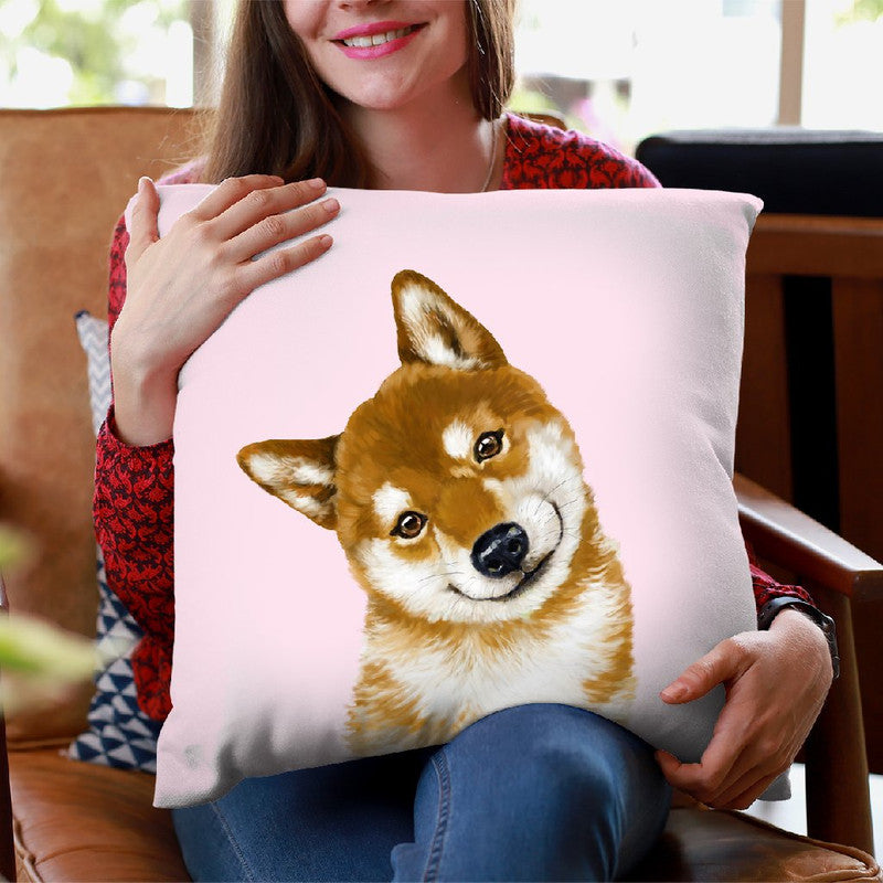 shiba throw pillow