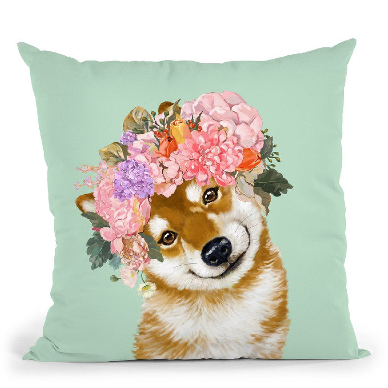 shiba throw pillow