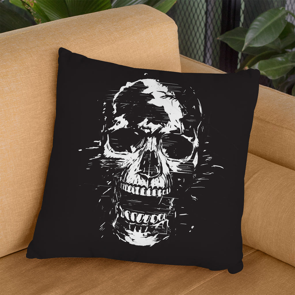 Skull Lv Throw Pillow By Alexandre Venancio
