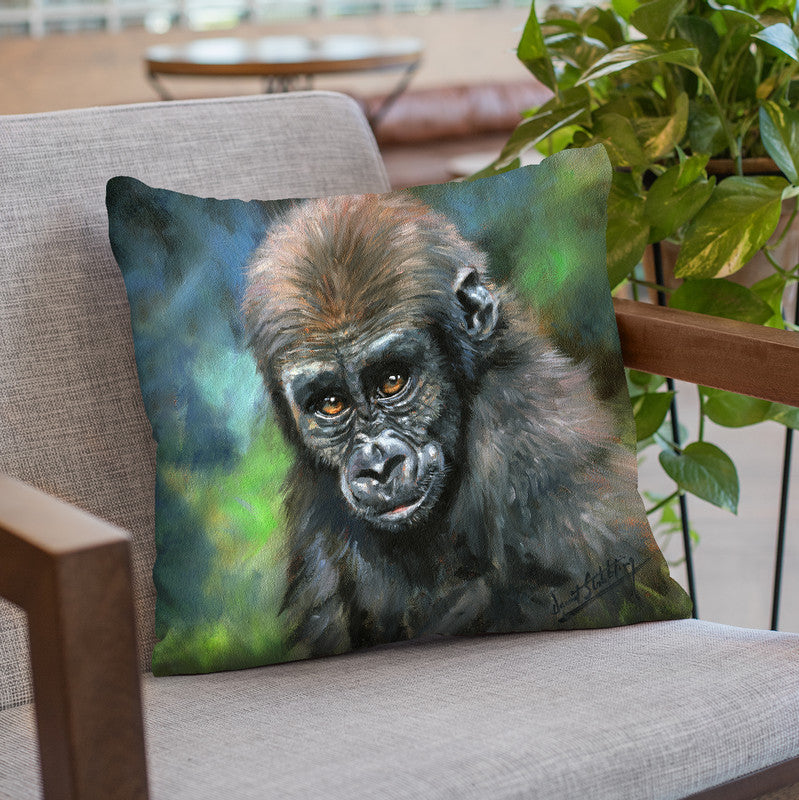 Gorilla Thinking Throw Pillow By David Stribbling – All About Vibe