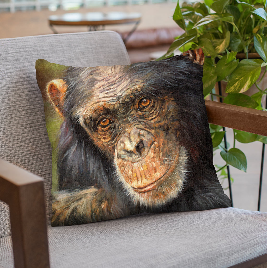 Gorilla Thinking Throw Pillow By David Stribbling – All About Vibe