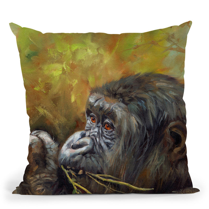 Gorilla Says Throw Pillow