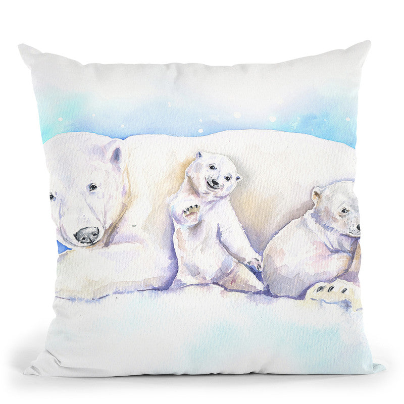 Polar White Throw Pillow