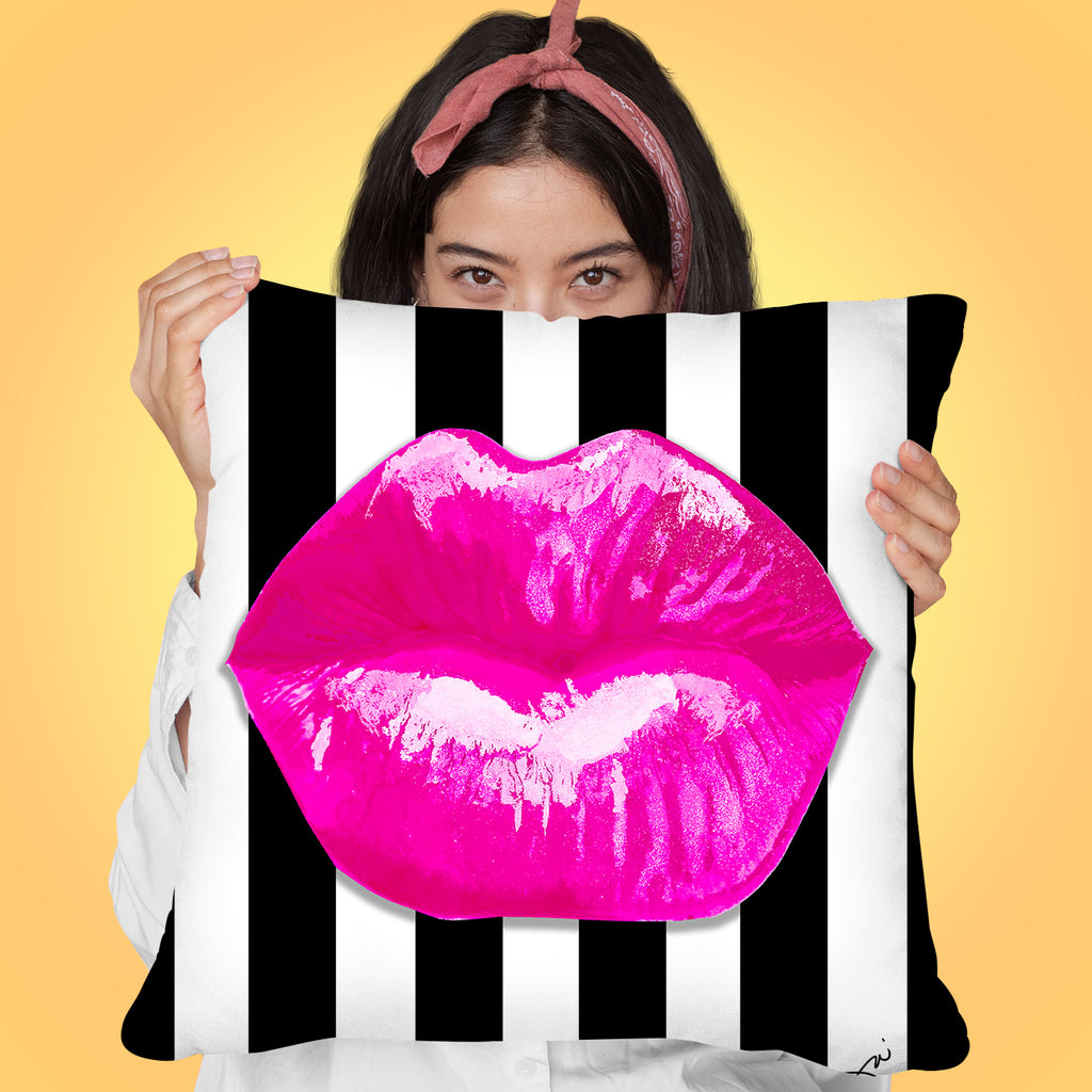 Tip of my Louie Tongue Throw Pillow By Jodi Pedri