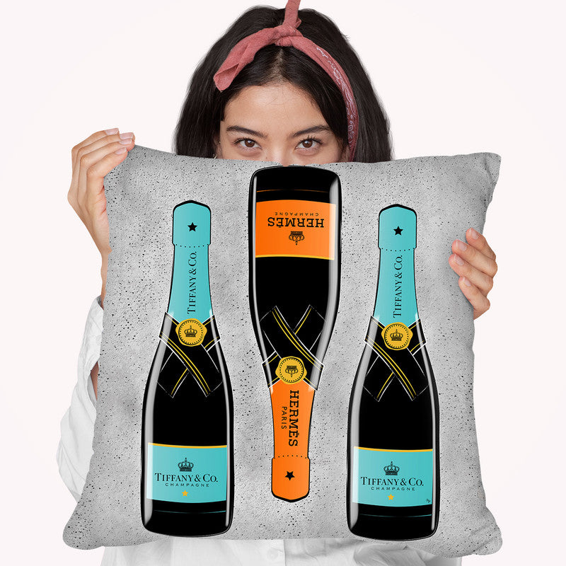 Lv Champagne Throw Pillow By Martina Pavlova