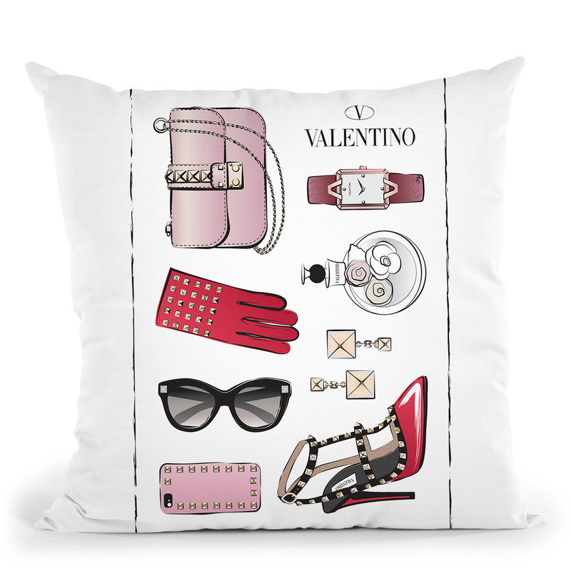 bogstaveligt talt kaos Kemiker Valentino Accessories Throw Pillow By Martina Pavlova – All About Vibe