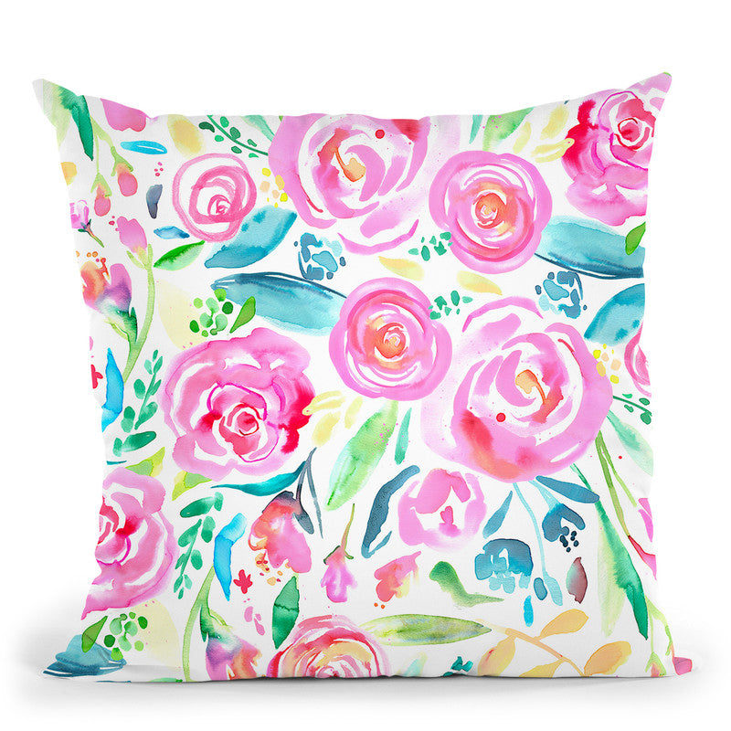 Pastel Pink Floral & Gingham Pillows