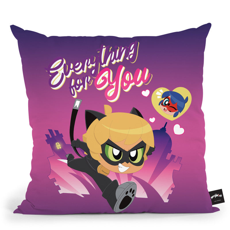 Cat Noir Throw Pillow By Miraculous – All About Vibe