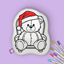 Christmas Color Your Own Holiday Teddy Bear Pillow