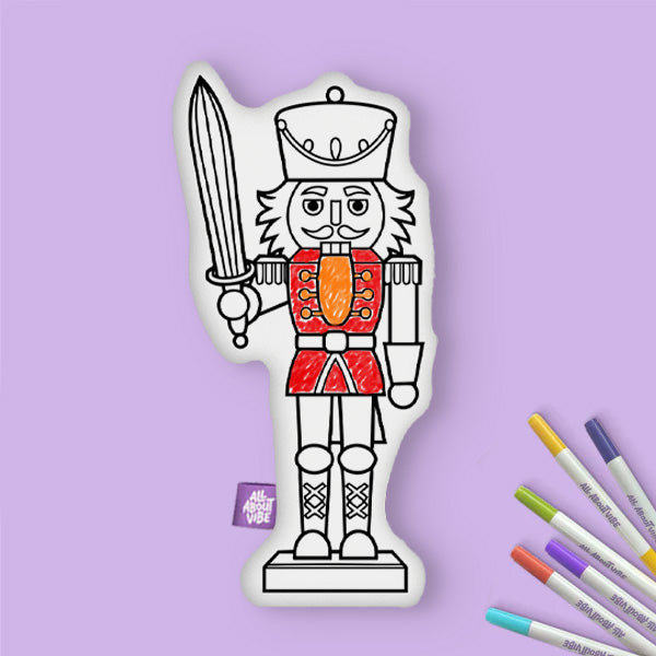 Christmas Color Your Own Nutcracker Pillow