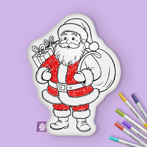 Christmas Color Your Own Santa Pillow