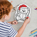 Christmas Color Your Own Holiday Teddy Bear Pillow