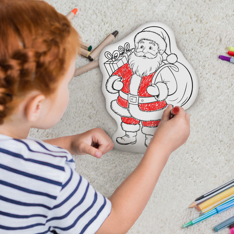 Christmas Color Your Own Santa Pillow