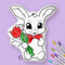 Easter Bunny Coloring Pillow