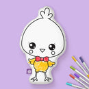 Easter Chick Coloring Pillow