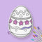 Easter Egg Coloring Pillow