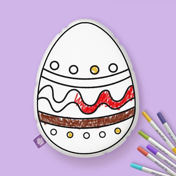 Decorative Easter Egg Coloring Pillow