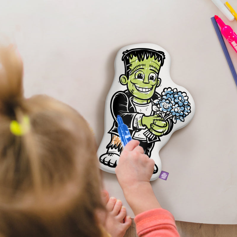 10" Halloween Frankenstein Coloring Pillow