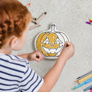 10" Halloween Jack-o’-Lantern Coloring Pillow