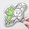 10" Butterfly Cartoon Coloring Pillow