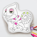 10" Iguana Coloring Pillow