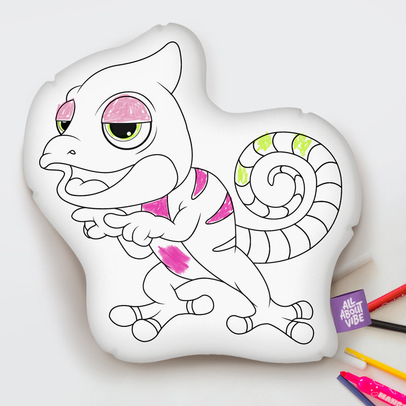 10" Iguana Coloring Pillow