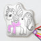 10" Magical Unicorn Coloring Pillow