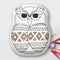 10" Owl Coloring Pillow