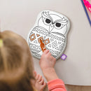 10" Owl Coloring Pillow