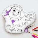 10" Parrot Coloring Pillow