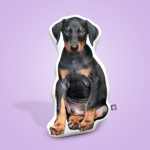 Doberman Pinscher Custom Shaped Pillow