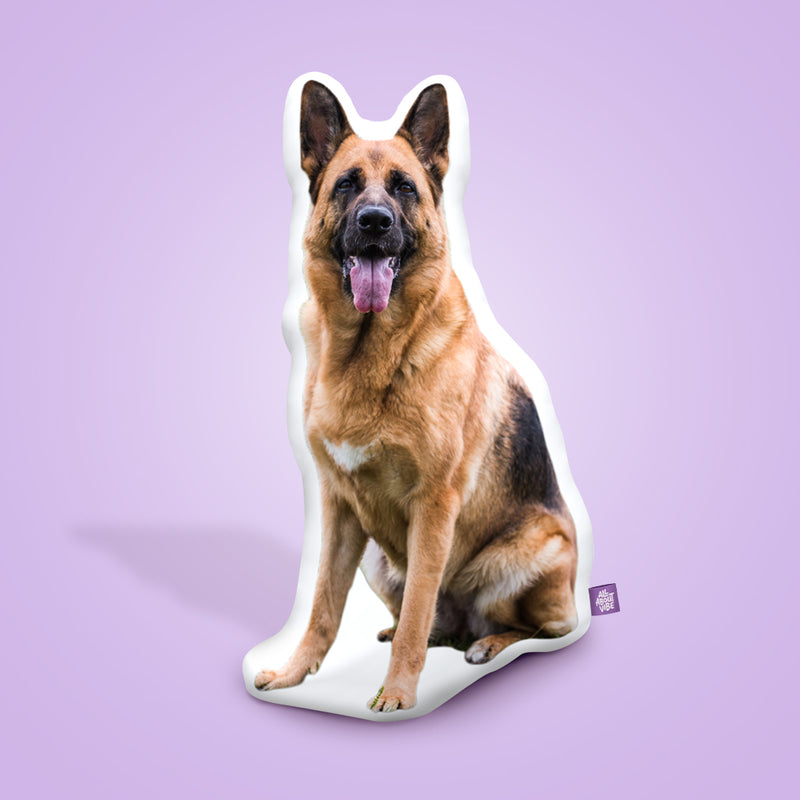 German Shepherd Custom Shaped Pillow