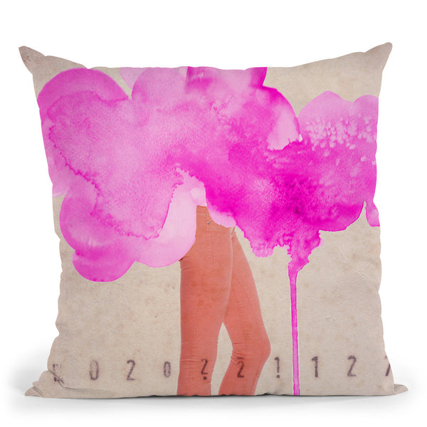 Tall Pink And Grey With Shoes, Grunge Background Throw Pillow By Amand –  All About Vibe